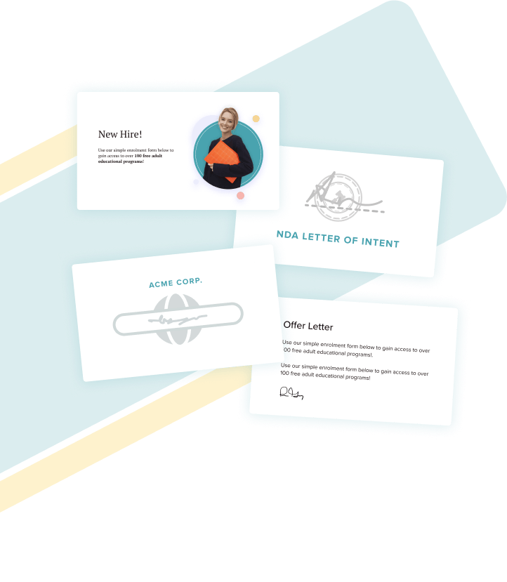 Document types that can be signed electronically