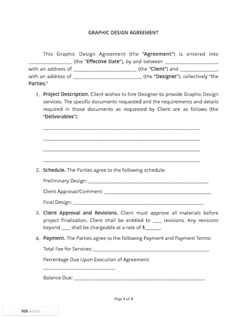 Graphic Design Contract Template SignWell Formerly Docsketch